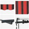 vidaXL Einziehbare Markise Rot und Schwarz 350 x 250 cm