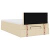 vidaXL Ottoman-Bett mit Matratze Creme 120x200 cm Stoff