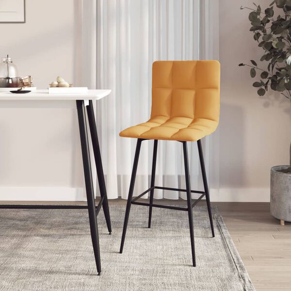 vidaXL Barhocker Braun Samt