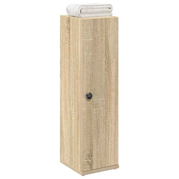 vidaXL Badezimmerschrank mit Rollenhalter Sonoma-Eiche 20,5x22x72 cm
