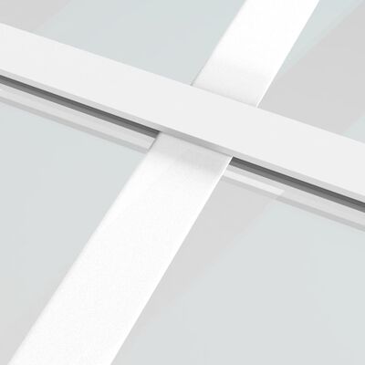 vidaXL Schiebetür ESG-Mattglas und Aluminium 90x205 cm Weiß