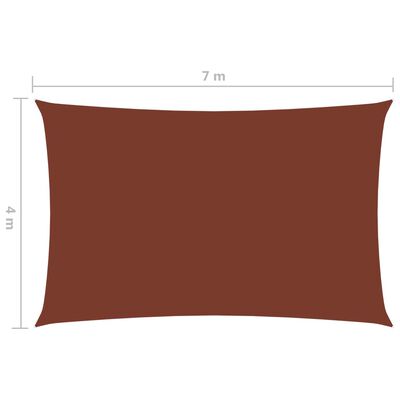 vidaXL Sonnensegel Oxford-Gewebe Rechteckig 4x7 m Terrakotta-Rot