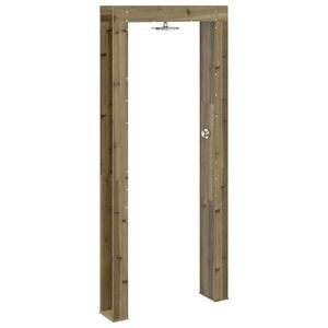 vidaXL Gartendusche 226 cm Impr&auml;gniertes Kiefernholz und Edelstahl
