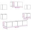vidaXL 5-teiliges TV-Schrank-Set Wandmontage aus altem Holz