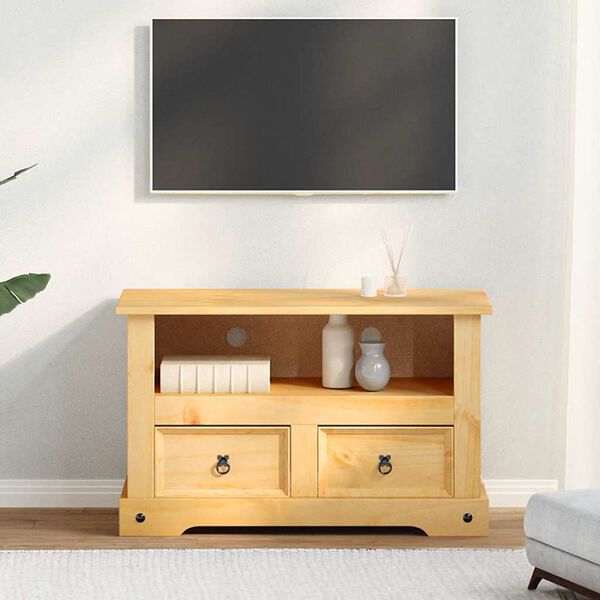 vidaXL TV-Schrank Mexiko-Stil Kiefernholz 91x43x56 cm