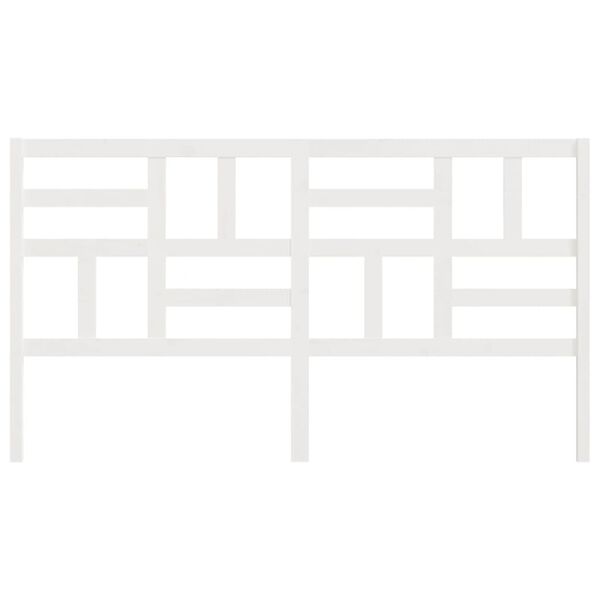 vidaXL Bett-Kopfteil Wei&szlig; 186x4x104 cm Massivholz Kiefer