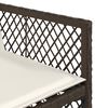 vidaXL 13-tlg. Garten-Essgruppe mit Kissen Braun Poly Rattan