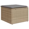 vidaXL 13-tlg. Garten-Sofagarnitur mit Kissen Beige Poly Rattan