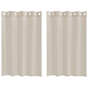 vidaXL Voile-Vorhang 2 stk. Sand 140 x 140 cm Polyester