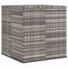 vidaXL Garten-Kissenbox PE Rattan 100x97,5x104 cm Grau
