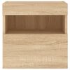vidaXL TV-Wandschrank mit LED-Leuchten Sonoma-Eiche 40x30x40 cm