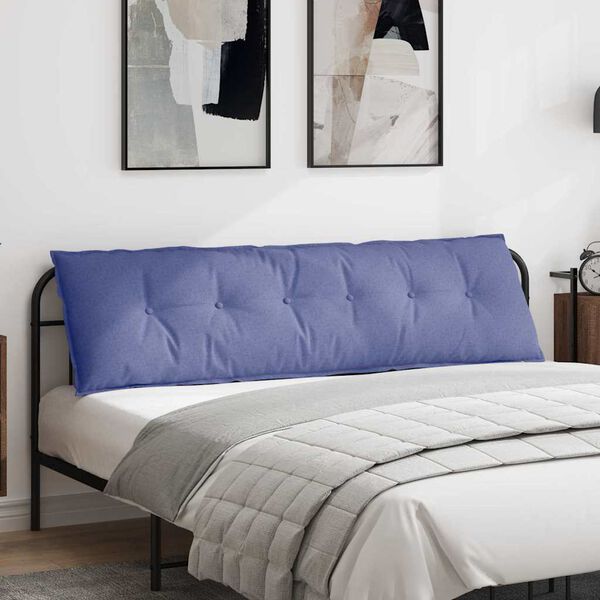 vidaXL R&uuml;ckenkissen Jeans blau 180 x 19 x 50 cm Stoff