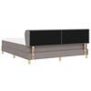 vidaXL Boxspringbett mit Matratze Taupe 180 x 200 cm Stoff