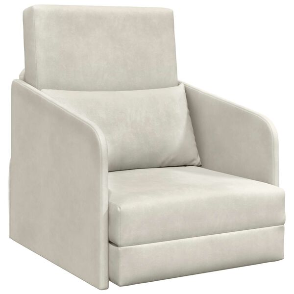 vidaXL Schlafsofa Creme 65 x 80 x 83 cm Samt