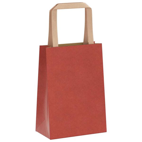 vidaXL Papiertragetaschen 50 Stk. mit Henkeln Rot 15x8x21 cm