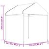 vidaXL Pavillon mit Dach Wei&szlig; 11,15x2,28x2,69 m Polyethylen