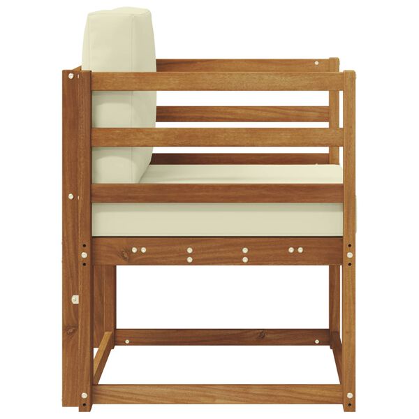 vidaXL Outdoor-Sofagarnitur Massives Akazienholz und Polyester