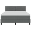 vidaXL Boxspringbett mit Matratze Dunkelgrau 140 x 200 cm Stoff