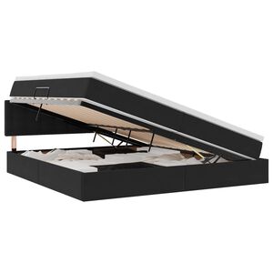 vidaXL Aufbewahrungsbett mit Matratze Schwarz 200 x 200 cm Samt