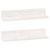 vidaXL Wandregale 2 Stk. Wei&szlig; 50x11x9 cm Massivholz Kiefer