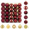 vidaXL Weihnachtskugelset 75 stk. Gold und Weinrot 6 cm Polystyrol