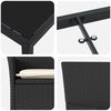 vidaXL Garten Essgruppe mit Kissen 7 pcs Schwarz Poly-Rattan