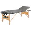 vidaXL Massageliege 3-Zonen Holzgestell Anthrazit 186x68 cm