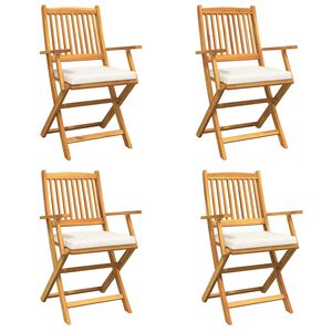 vidaXL Klappstuhl 4 stk. Braun Massivholz Akazie