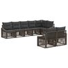 vidaXL Gartensofa-set 8 pcs Grau Poly-Rattan