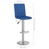 vidaXL Barhocker Blau Stoff