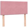 vidaXL Boxspringbett mit Matratze Rosa 90x220 cm Samt