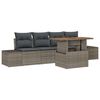 vidaXL Gartensofa-set 5 Stk. Grau und Braun