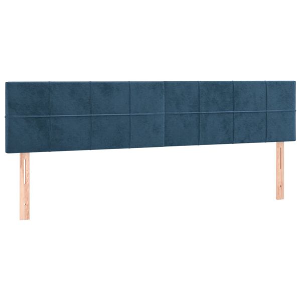 vidaXL Kopfteile 2 Stk. Dunkelblau 80x5x78/88 cm Samt