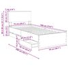 vidaXL Bettrahmen Graues Sonoma 75 x 190 cm Ingenieurs Holz