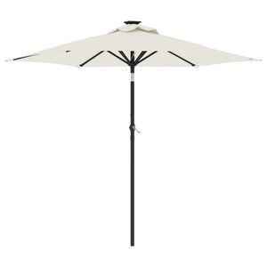 vidaXL Sonnenschirm mit Stahlmast Wei&szlig; 225x225x212 cm