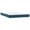 vidaXL Boxspringbett mit Matratze & LED Dunkelblau 140x210 cm Samt
