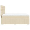 vidaXL Boxspringbett mit Matratze Creme 160x200 cm Stoff