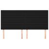 vidaXL Kopfteil Schwarz 160 x 5 x 118/128 cm Stoff