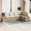 vidaXL Gartensofa-set mit Kissen 5 pcs Beige Poly Rattan