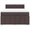 vidaXL Boxspringbett mit Matratze Dunkelbraun 140x200 cm Stoff