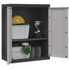 vidaXL Gartenschrank Grau und Schwarz 65x37x85 cm PP