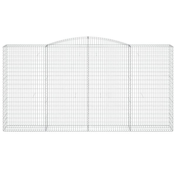 vidaXL Gabionen mit Hochbogen 6 Stk. 400x50x200/220cm Verzinktes Eisen