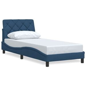 vidaXL Bettgestell ohne Matratze Blau 80x200 cm Stoff