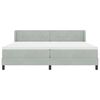 vidaXL Boxspringbett mit Matratze Hellgrau 200 x 200 cm Samt