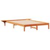 vidaXL Bettgestell mit Nachttischen Wachsbraun 140 x 210 cm