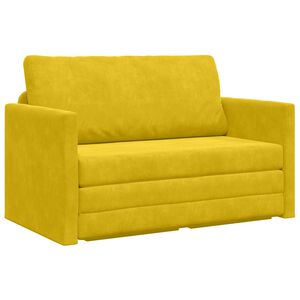 vidaXL Schlafsofa Sonnenblumen Gelb 124 x 71 x 78 cm Samt