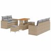 vidaXL Gartensofa-set 8 stk. Beige Poly-Rattan