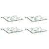 vidaXL Stuhlkissen 4 Stk. Blattmuster 50x50x4 cm Stoff