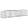 vidaXL Gabione mit Deckel 450x100x100 cm Verzinktes Eisen