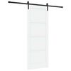 vidaXL Schiebet&uuml;r 83 x 211 cm Holzwerkstoff Wei&szlig; und Schwarz
